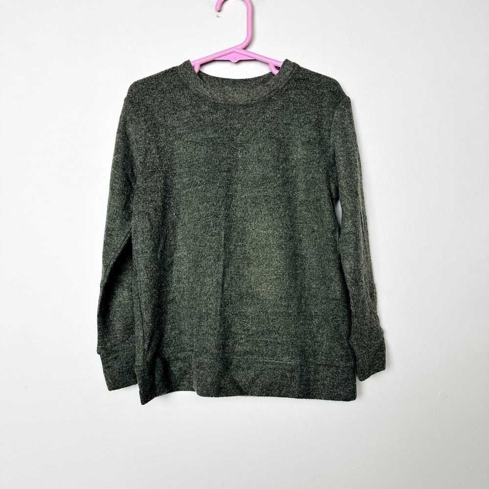 Chaser NWOT Kids Girls Crew Neck Long Sleeve Knit Pullover Sweater Green Size 6
